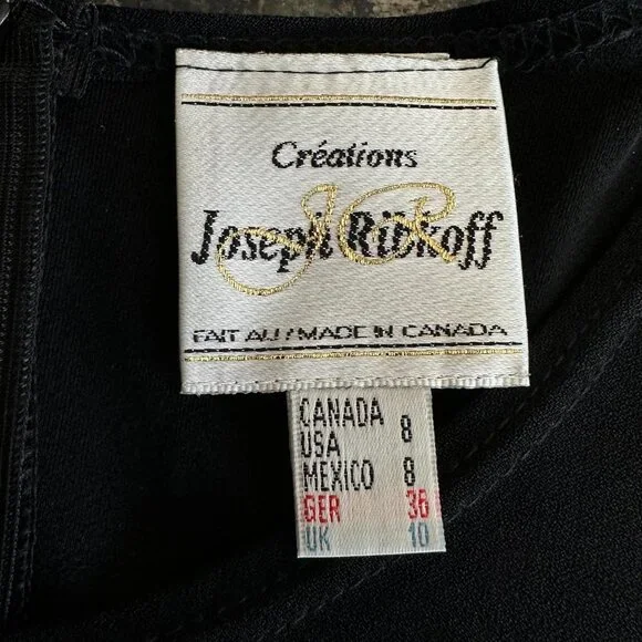 Joseph Ribkoff Black Maxi Long Sleeve Dress Size 8 - Picture 5 of 5